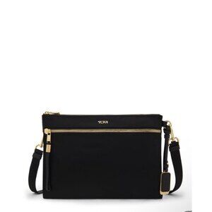Tumi Voyageur Patna Black And Gold Crossbody Sling Bag NWT